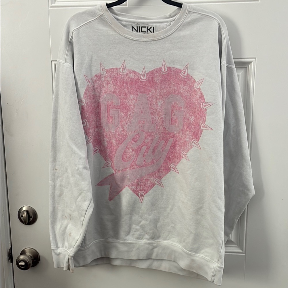 Nicki Minaj GAG City White Sweatshirt size XL